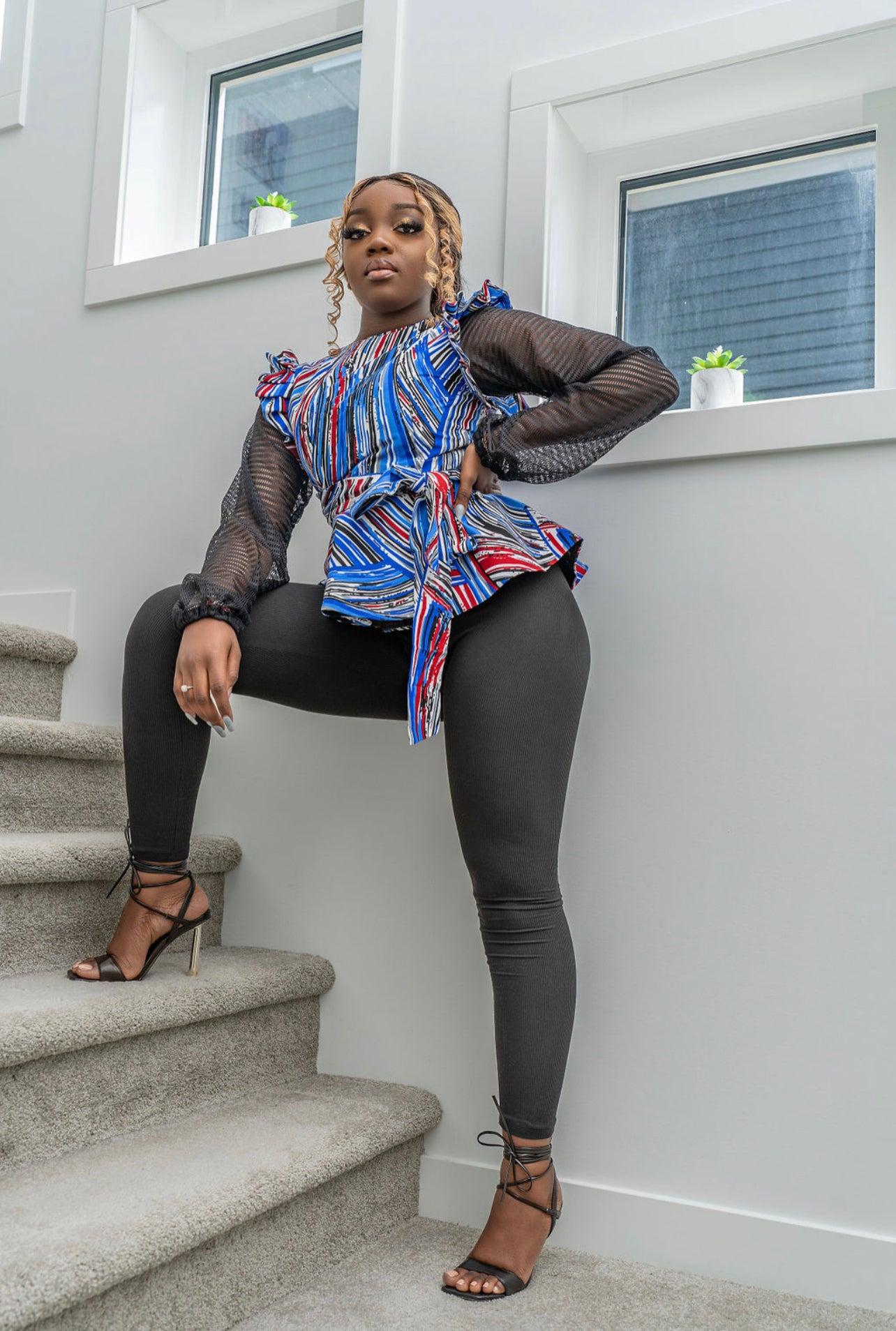 Lola Print Peplum Top