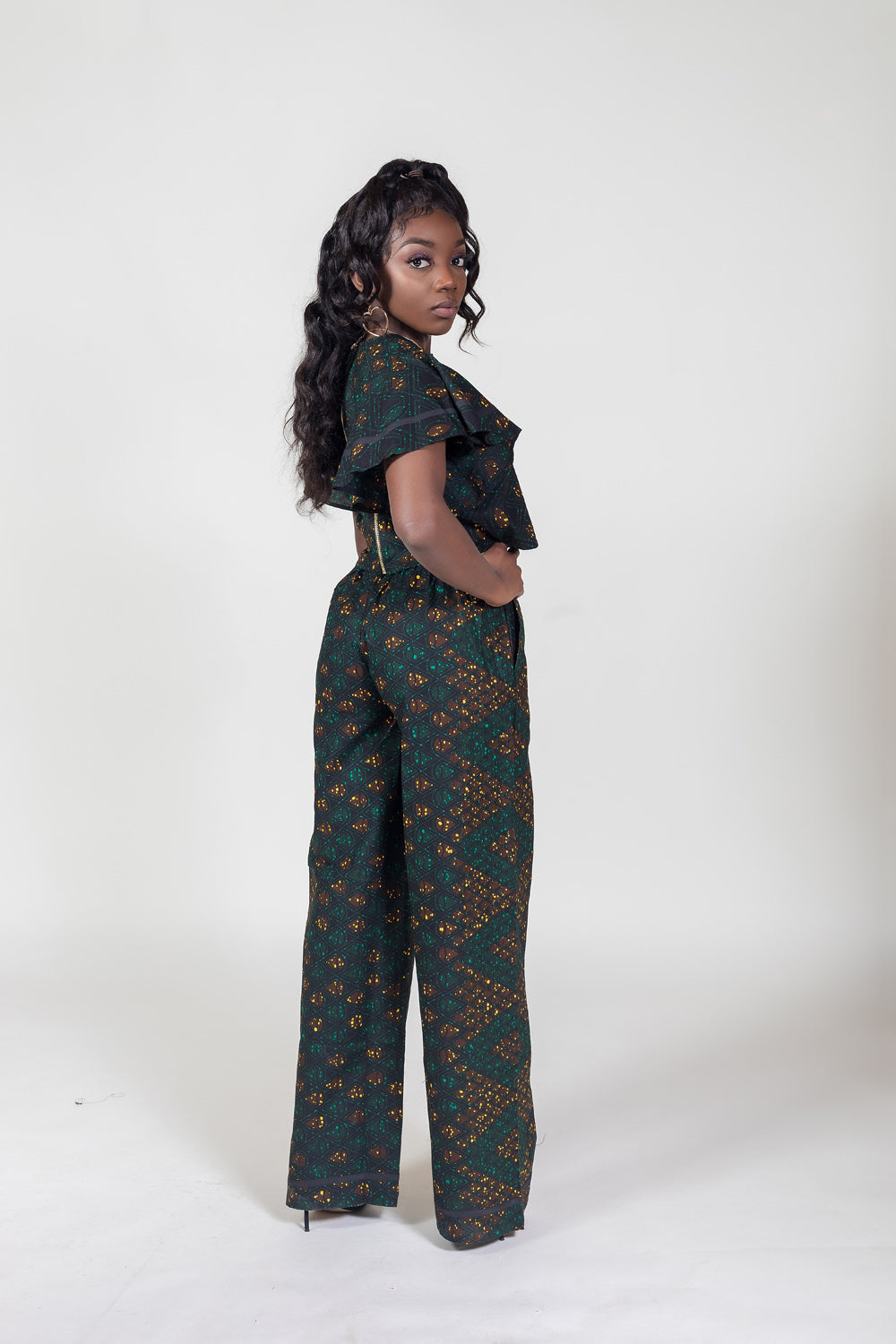 Dora Print Crop Top and Palazzo Pant Set