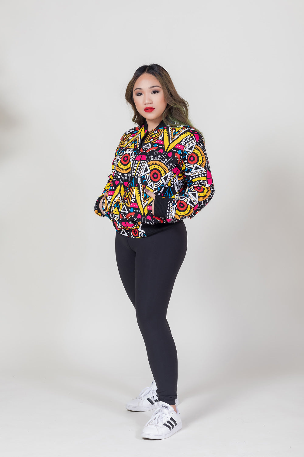 Jada Print Ankara Bomber Jacket