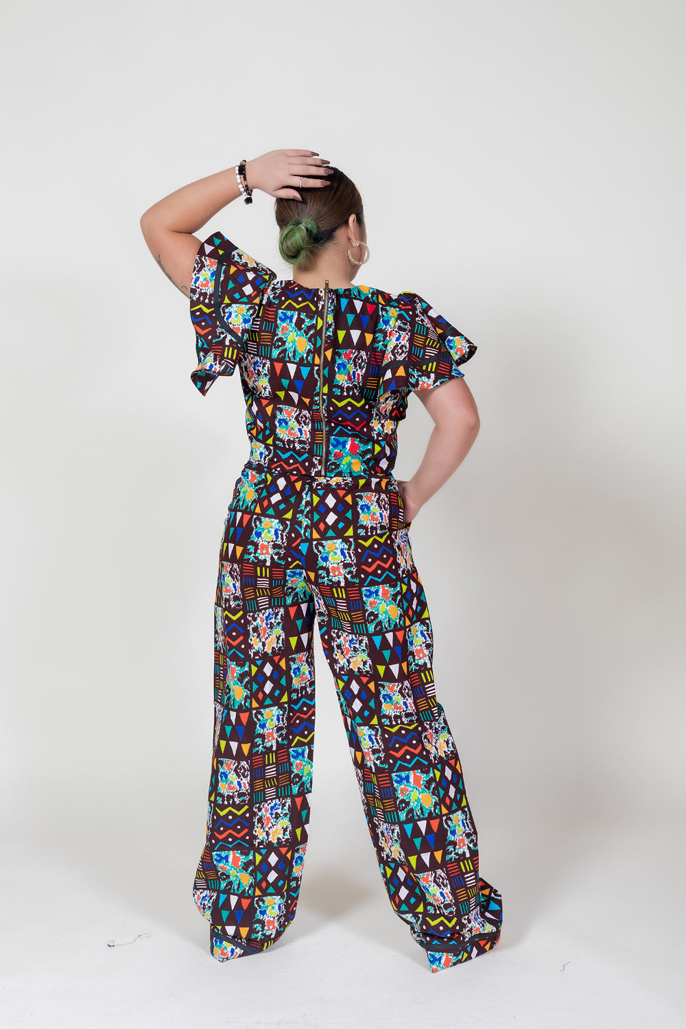 Nike Print Crop Top and Palazzo Pant Set