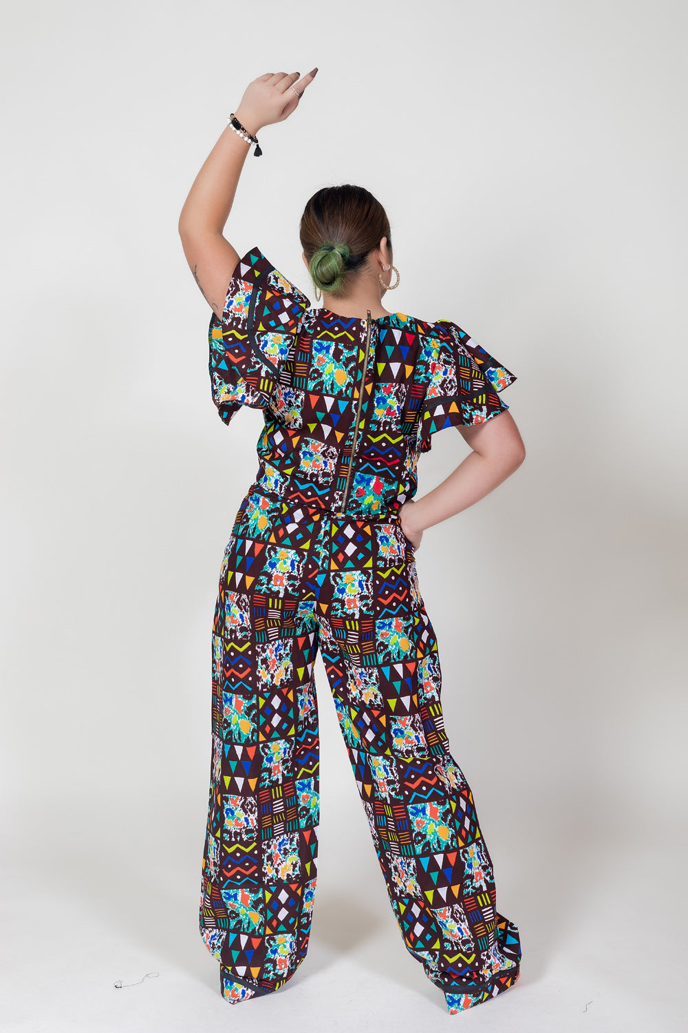 Nike Print Crop Top and Palazzo Pant Set
