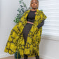 Ire Print Drawstring Kimono