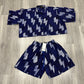 Blue and White Adire Short Set