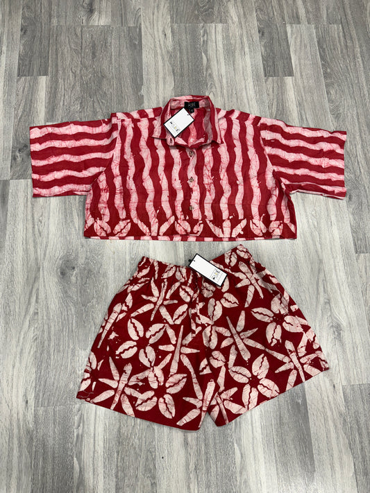 Pink Adire Short Set