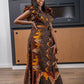 Bisi Print Wrap Maxi Dress