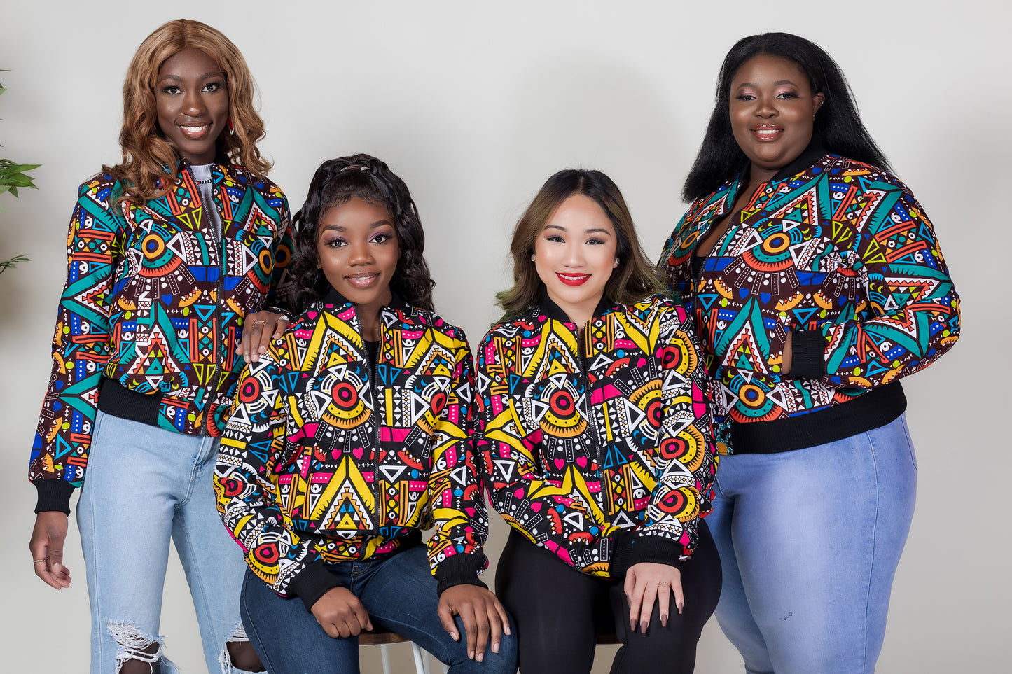 Jada Print Ankara Bomber Jacket