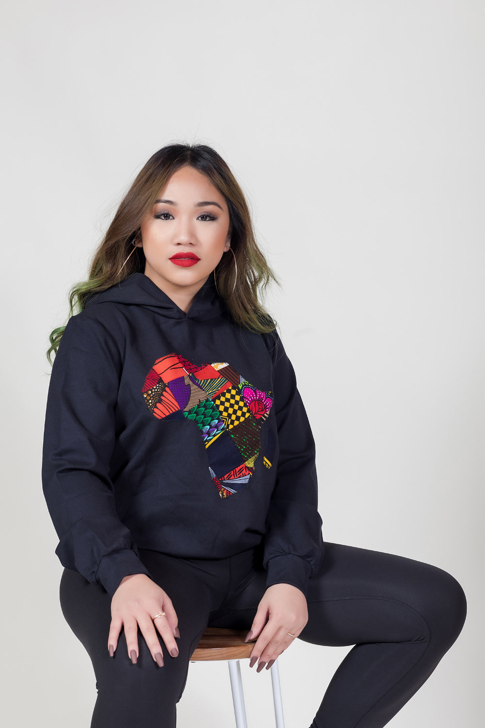 African Map Hoodie Sweatshirt