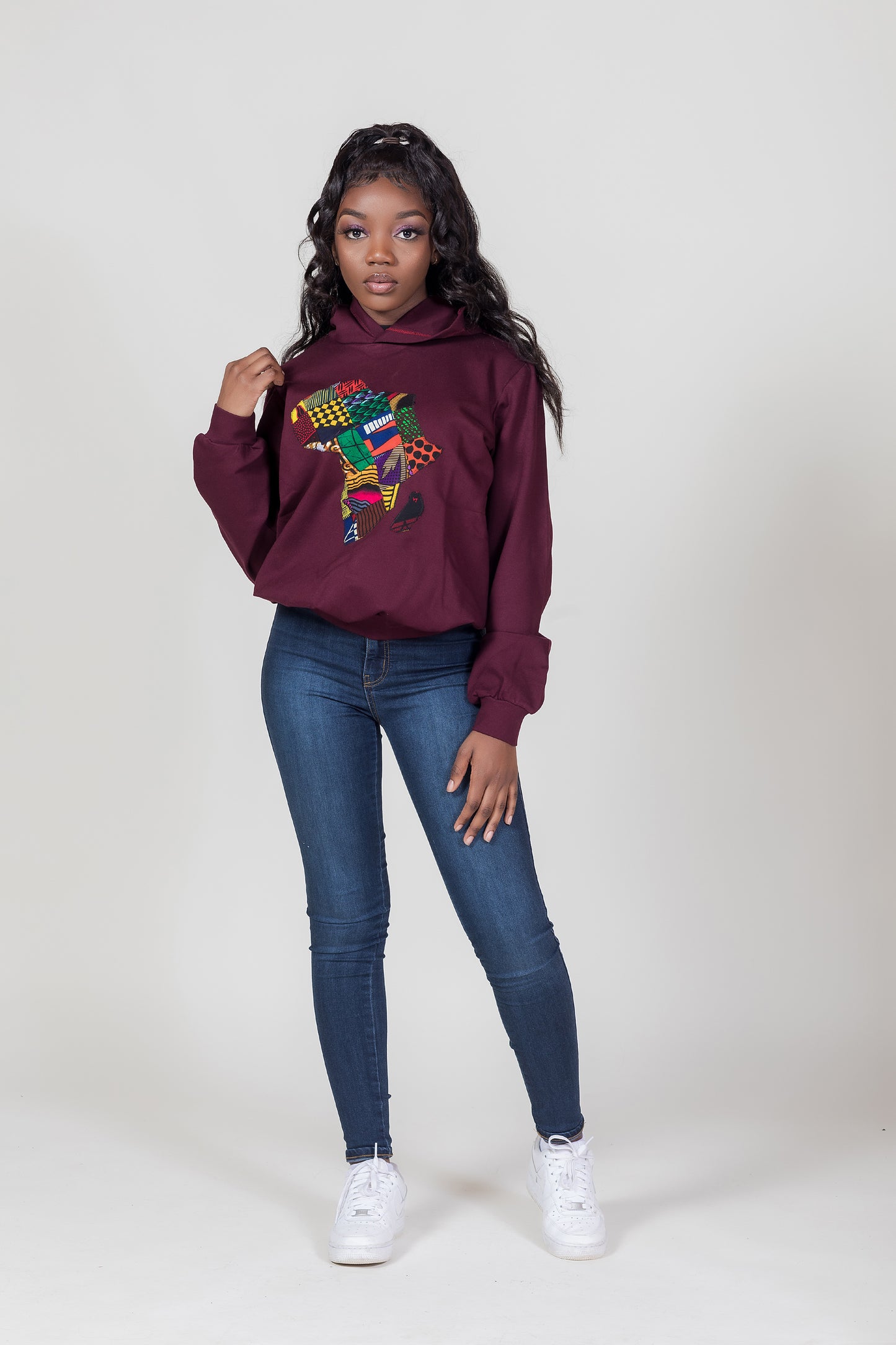 African Map Hoodie Sweatshirt