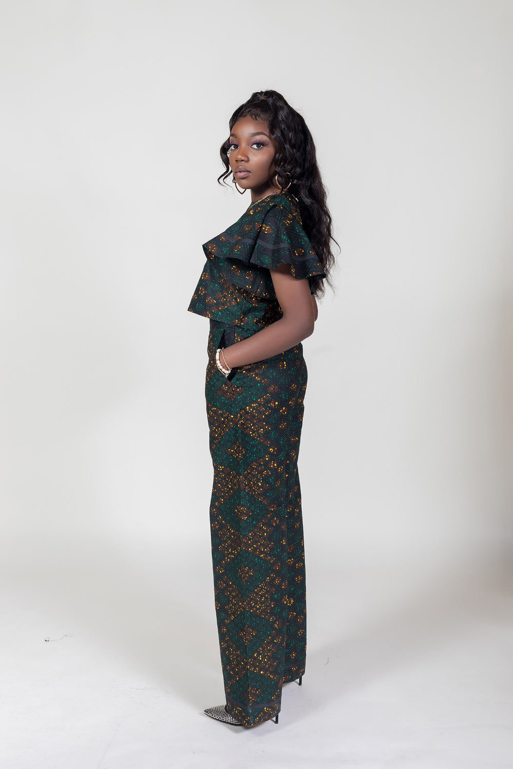 Dora Print Crop Top and Palazzo Pant Set