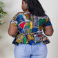 Funmi Print One-Shoulder Peplum Top
