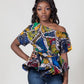 Funmi Print One-Shoulder Peplum Top