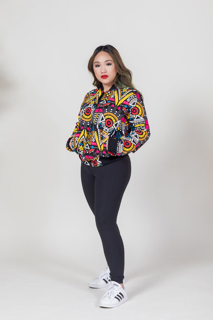 Jada Print Ankara Bomber Jacket