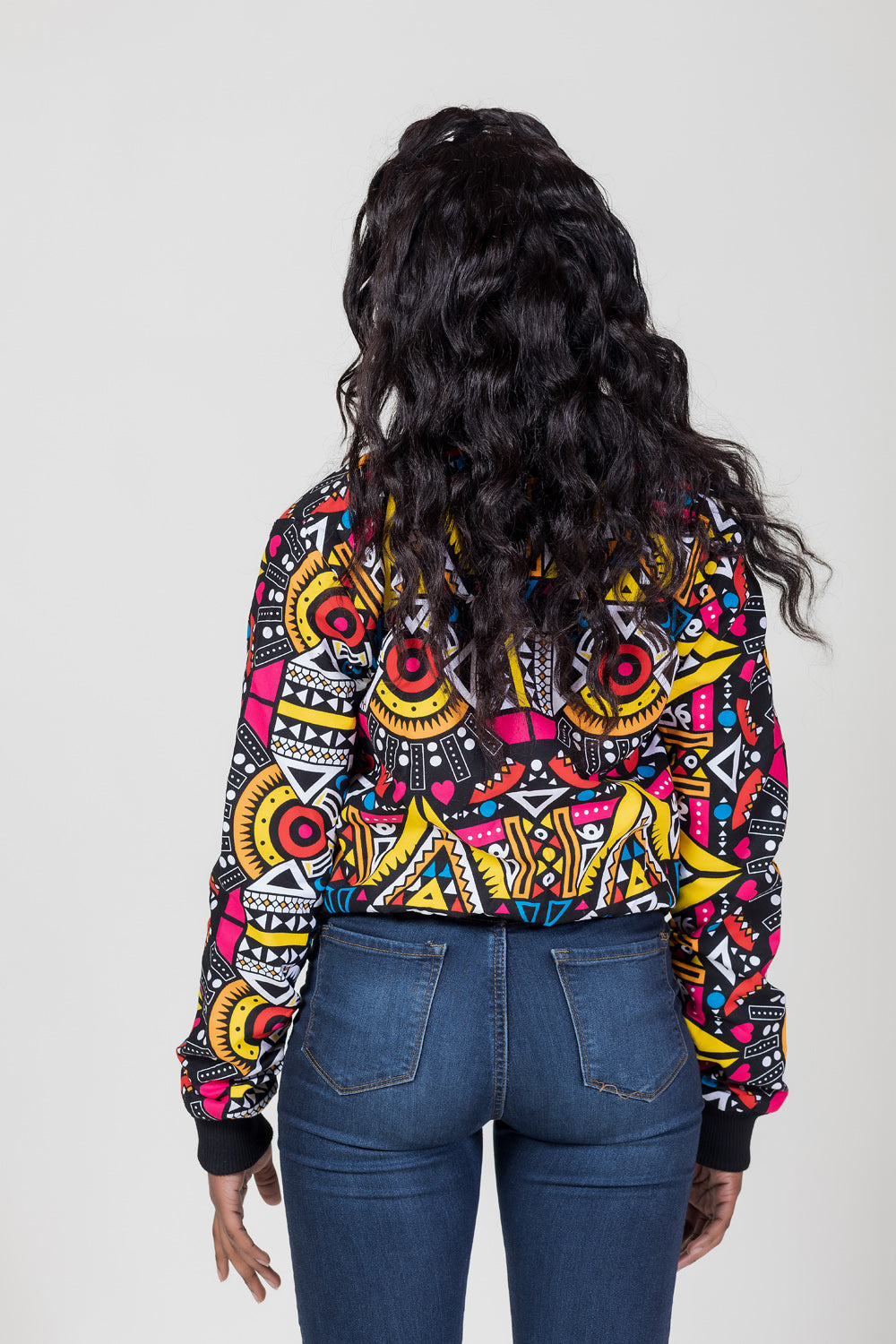 Jada Print Ankara Bomber Jacket