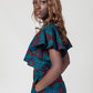 Moni Print Crop Top and Palazzo Pant Set