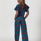 Moni Print Crop Top and Palazzo Pant Set