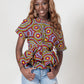Moyo Print One-Shoulder Peplum Top