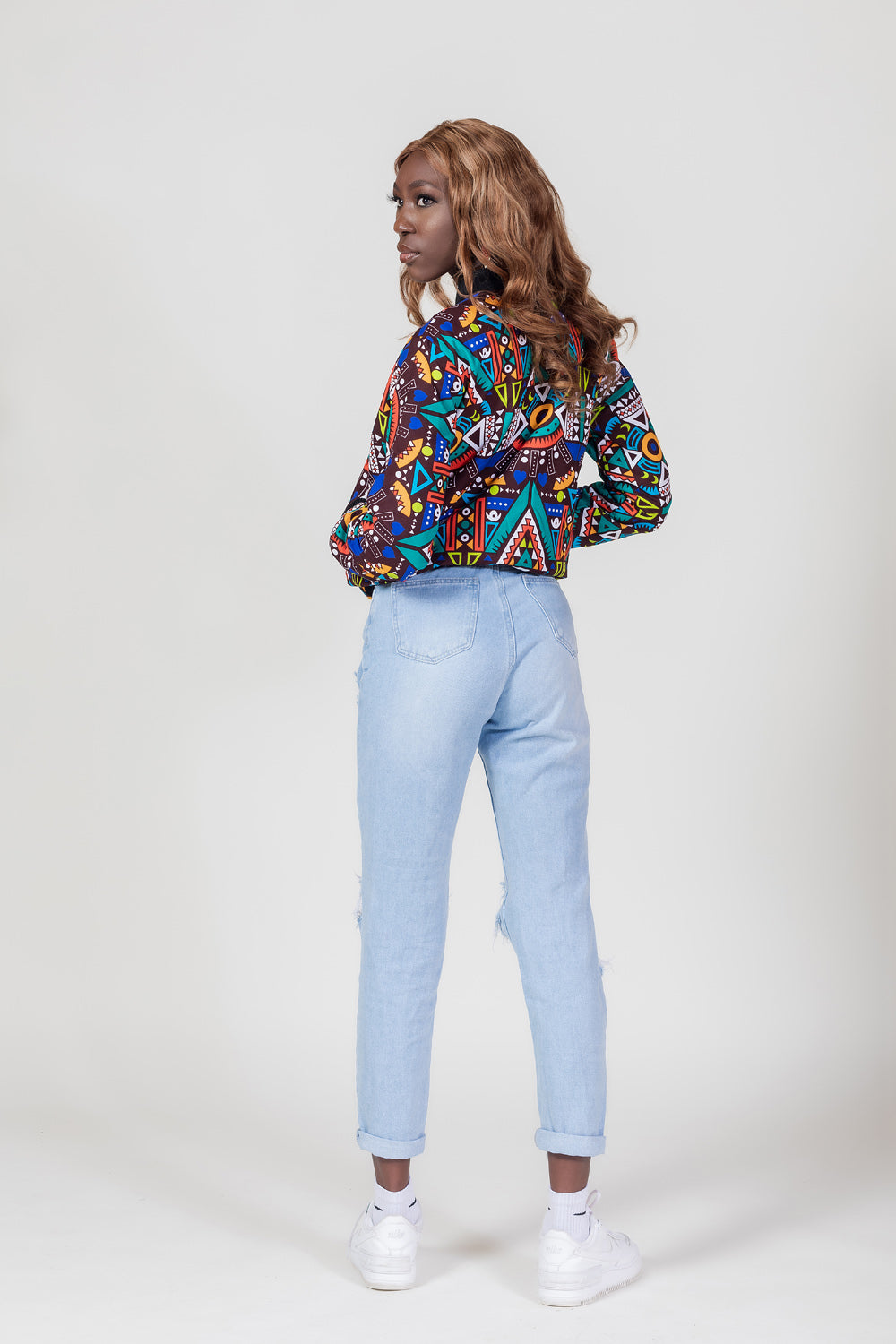 Sayo Print Ankara Bomber Jacket