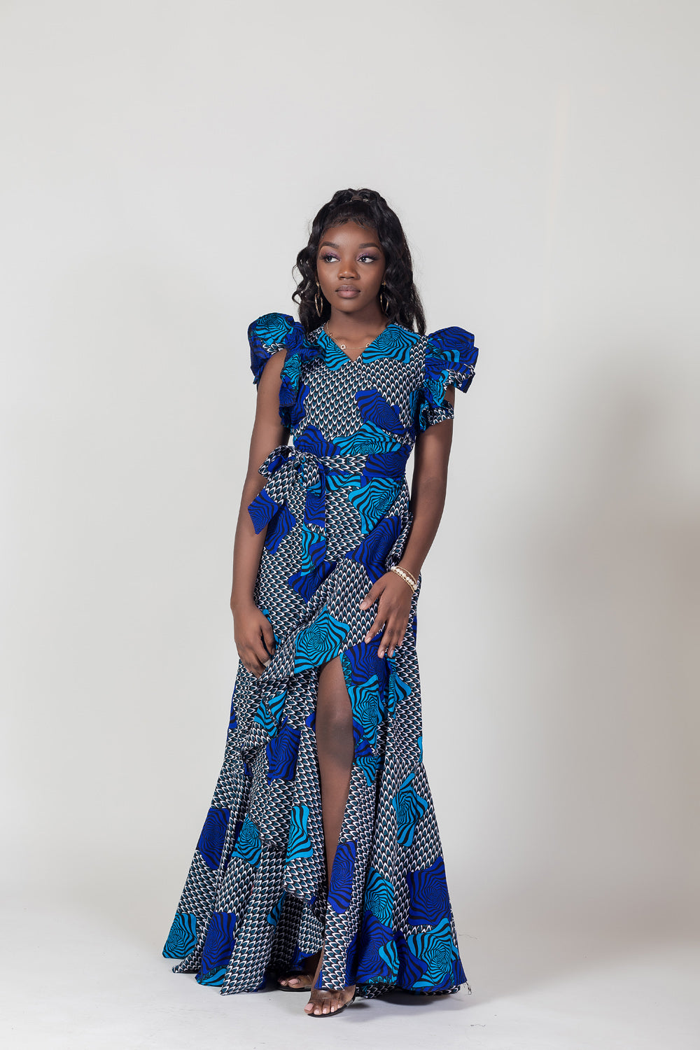 Tara Print Wrap Maxi Dress – Fade Signatures