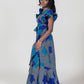 Tara Print Wrap Maxi Dress